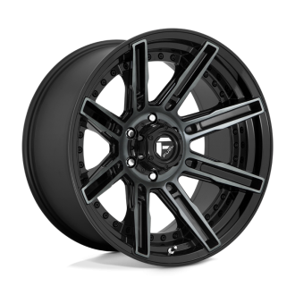 Lot de 4 jantes FUEL D708 Rogue en 20x10 6X139,7 ET-18, finition gloss machined double dark tint.