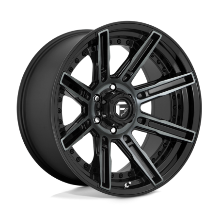 Lot de 4 jantes FUEL D708 Rogue en 20x10 6X139,7 ET-18, finition gloss machined double dark tint.
