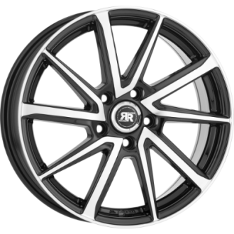 Lot de 4 jantes MAK Road en 15x5,5, entraxe 4X100, ET42, finition noir brillant face polie.