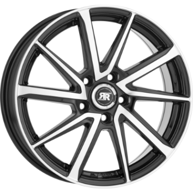 Lot de 4 jantes MAK Road en 15x5,5, entraxe 4X100, ET42, finition noir brillant face polie.