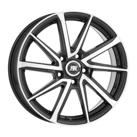 Lot de 4 jantes MAK Road en 15x5,5, entraxe 4X100, ET42, finition noir brillant face polie.
