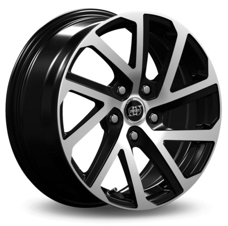 Lot de 4 jantes MAK Cobalt en 17x7,5, entraxe 5X108, ET42, finition noir brillant face polie.