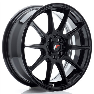 Lot de 4 jantes JAPAN RACING JR11 en 17x7 5X100 / 5X108 ET35, finition noir brillant.