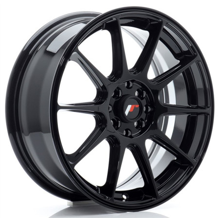 Lot de 4 jantes JAPAN RACING JR11 en 17x7 5X100 / 5X108 ET35, finition noir brillant.