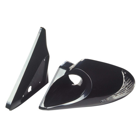 AutoStyle Jeu de Rétroviseurs sport universel 'K6' noir + clignoteur (réglage manuelle)