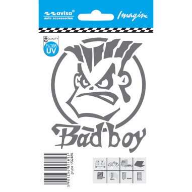 Avisa Autocollant AutoTattoo BAD BOY silver - 8,1x9,8c