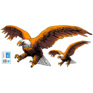 Avisa Autocollant AutoTattoo Eagle 2-pièces - 67x32cm