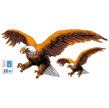 Avisa Autocollant AutoTattoo Eagle 2-pièces - 67x32cm
