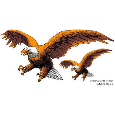 Avisa Autocollant AutoTattoo Eagle 2-pièces - 67x32cm
