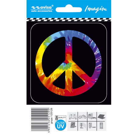 Avisa Autocollant AutoTattoo Peace symbol - 8,7x9,2cm