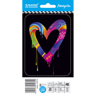 Avisa Autocollant AutoTattoo Heart - 8,7x11,6cm