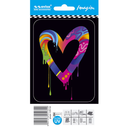 Avisa Autocollant AutoTattoo Heart - 8,7x11,6cm