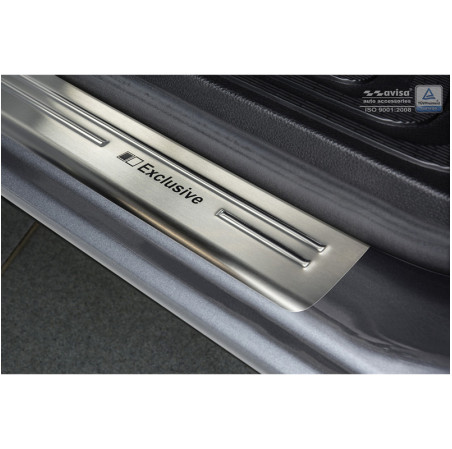 Avisa Seuils de portes inoxydable sur mesure pour Mercedes Vito & Classe-V W447 2014- - 'Exclusive' - 2-pièces