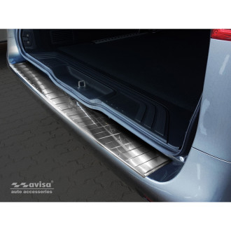 Avisa Protection de Seuil de Coffre Acier Inox sur mesure pour Mercedes Vito & Classe-V 2014-2019 & Facelift 2019- - Argent - Ve