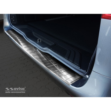 Avisa Protection de Seuil de Coffre Acier Inox sur mesure pour Mercedes Vito & Classe-V 2014-2019 & Facelift 2019- - Argent - Ve