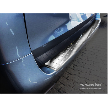 Avisa Protection de Seuil de Coffre Acier Inox sur mesure pour Mercedes Vito & Classe-V 2014-2019 & Facelift 2019- - Argent - Ve