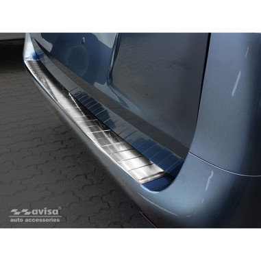 Avisa Protection de Seuil de Coffre Acier Inox sur mesure pour Mercedes Vito & Classe-V 2014-2019 & Facelift 2019- - Argent - Ve