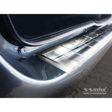 Avisa Protection de Seuil de Coffre Acier Inox sur mesure pour Mercedes Vito & Classe-V 2014-2019 & Facelift 2019- - Argent - Ve