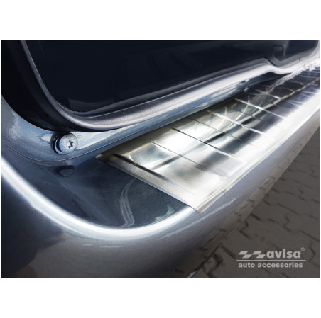 Avisa Protection de Seuil de Coffre Acier Inox sur mesure pour Mercedes Vito & Classe-V 2014-2019 & Facelift 2019- - Argent - Ve