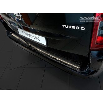 Avisa Protection de Seuil de Coffre Acier Inox sur mesure pour Citroën Berlingo (Multispace) & Peugeot Partner 2008-2015 & 2015-