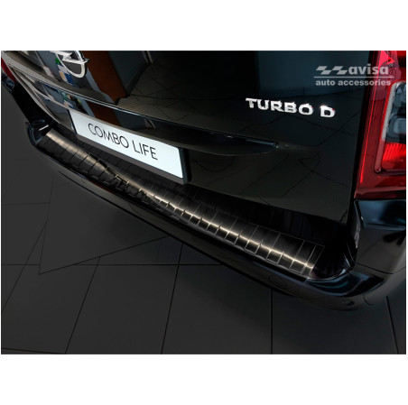 Avisa Protection de Seuil de Coffre Acier Inox sur mesure pour Citroën Berlingo (Multispace) & Peugeot Partner 2008-2015 & 2015-