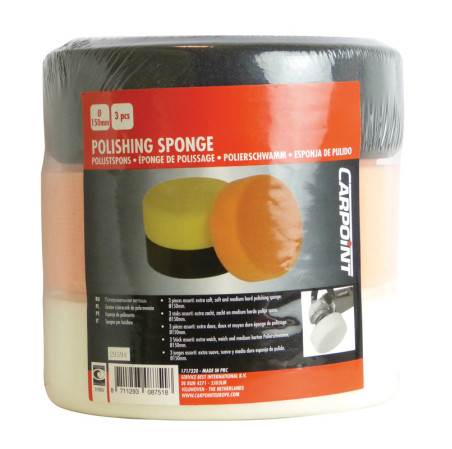 Carpoint Set de Tampons de Polissage 150mm Assortis - 3-pièces