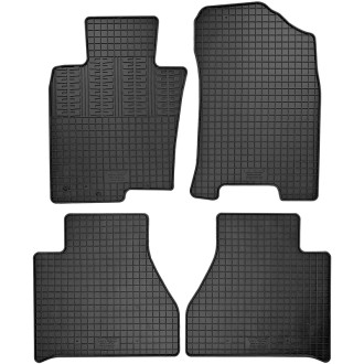 CIKCAR Set tapis de caoutchouc sur mesure pour Nissan Navara 2016- & Renault Alaskan 2016- (4-pièces + points de fixage)