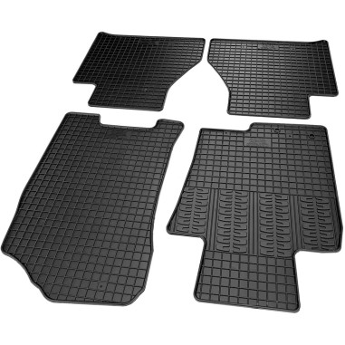 CIKCAR Set tapis de caoutchouc sur mesure pour Nissan Navara 2016- & Renault Alaskan 2016- (4-pièces + points de fixage)