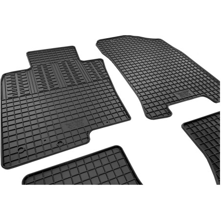 CIKCAR Set tapis de caoutchouc sur mesure pour Nissan Navara 2016- & Renault Alaskan 2016- (4-pièces + points de fixage)