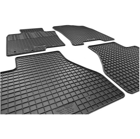 CIKCAR Set tapis de caoutchouc sur mesure pour Nissan Navara 2016- & Renault Alaskan 2016- (4-pièces + points de fixage)