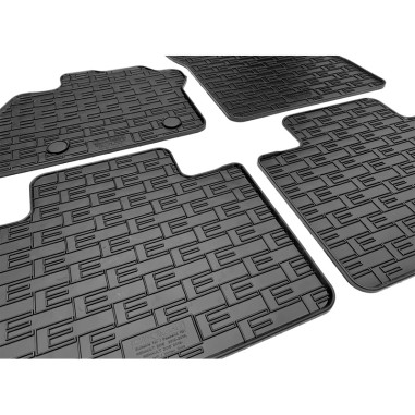CIKCAR Set tapis de caoutchouc sur mesure pour Renault Zoe 2012-2018 & 2019- (4-pièces + points de fixage)