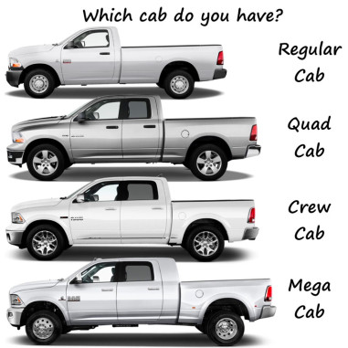 ClimAir Déflecteurs latéraux Noir sur mesure pour Dodge Ram Quad/Crew Cab 2009-2019