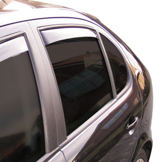 ClimAir Déflecteurs latéraux Master Noir (arrière) sur mesure pour Dodge Ram Quad Cab 2009-2019