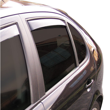 ClimAir Déflecteurs latéraux Master Noir (arrière) sur mesure pour Dodge Ram Quad Cab 2009-2019