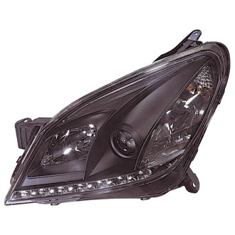 AutoStyle Set de Phares avec aspect Diurnes sur mesure pour Opel Astra H 2004-2009 - Noir