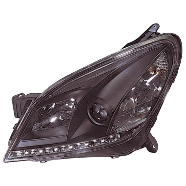 AutoStyle Set de Phares avec aspect Diurnes sur mesure pour Opel Astra H 2004-2009 - Noir