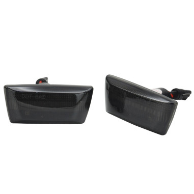 AutoStyle Set de Clignotants Latéraux LED sur mesure pour Opel divers modèles - Fumée - incl. Feux Dynamiques