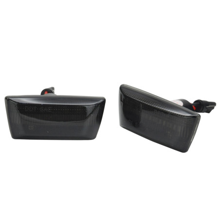 AutoStyle Set de Clignotants Latéraux LED sur mesure pour Opel divers modèles - Fumée - incl. Feux Dynamiques