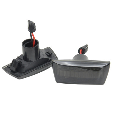 AutoStyle Set de Clignotants Latéraux LED sur mesure pour Opel divers modèles - Fumée - incl. Feux Dynamiques