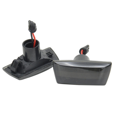 AutoStyle Set de Clignotants Latéraux LED sur mesure pour Opel divers modèles - Fumée - incl. Feux Dynamiques