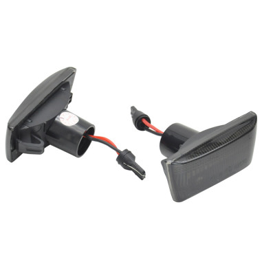 AutoStyle Set de Clignotants Latéraux LED sur mesure pour Opel divers modèles - Fumée - incl. Feux Dynamiques