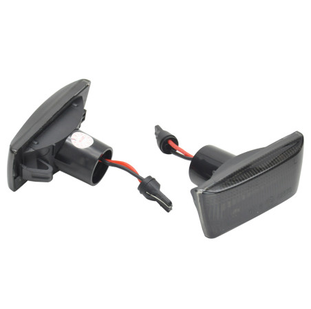 AutoStyle Set de Clignotants Latéraux LED sur mesure pour Opel divers modèles - Fumée - incl. Feux Dynamiques