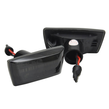 AutoStyle Set de Clignotants Latéraux LED sur mesure pour Opel divers modèles - Fumée - incl. Feux Dynamiques