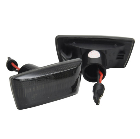 AutoStyle Set de Clignotants Latéraux LED sur mesure pour Opel divers modèles - Fumée - incl. Feux Dynamiques