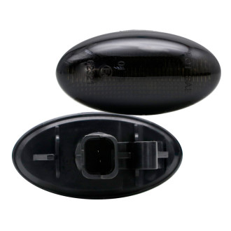 AutoStyle Set de Clignotants Latéraux LED sur mesure pour Peugeot modèles divers - Fumée - incl. Feux Dynamiques 2