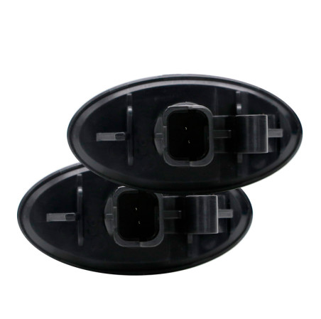 AutoStyle Set de Clignotants Latéraux LED sur mesure pour Peugeot modèles divers - Fumée - incl. Feux Dynamiques