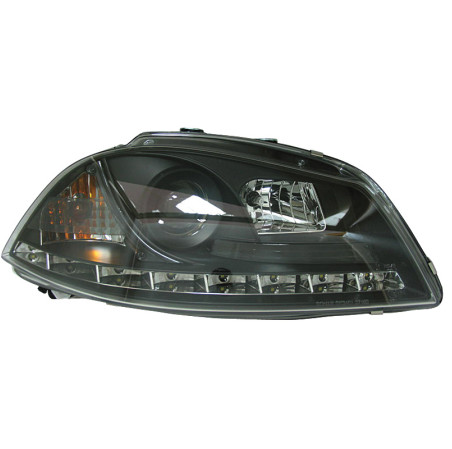 AutoStyle Set de Phares avec aspect Diurnes sur mesure pour Seat Ibiza/Cordoba 6L 2002-2008 - Noir