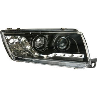 AutoStyle Set de Phares avec aspect Diurnes sur mesure pour Skoda Fabia 2000-2004 - Noir