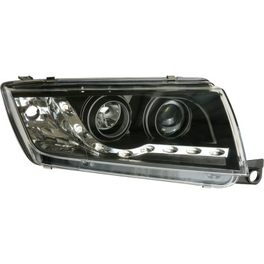 AutoStyle Set de Phares avec aspect Diurnes sur mesure pour Skoda Fabia 2000-2004 - Noir