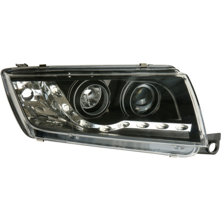 AutoStyle Set de Phares avec aspect Diurnes sur mesure pour Skoda Fabia 2000-2004 - Noir